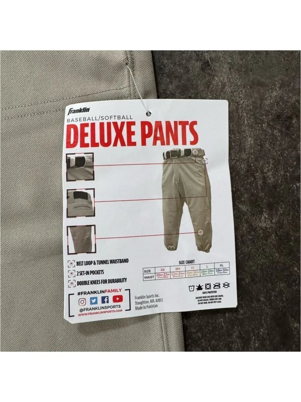 Franklin Baseball Softball Pants Size Youth Large NWT